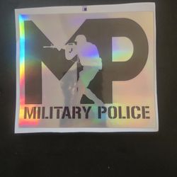 MILITARY POLICE HOLOGRAM STICKER 5"X 6"