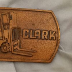 CLARK Forklift Vintage Belt Buckle. 