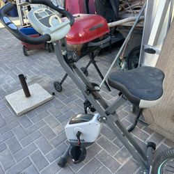 Stamina Cardio Folding Exercise Bike with Heart Rate Sensors and Extra Wide Padded Seat 