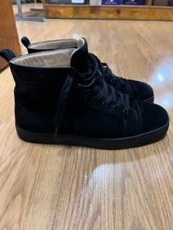 Black Suede High-Top Sneakers