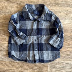 Baby Flannel Button Up (6-12 Months)