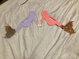 Large wooden mermaids
