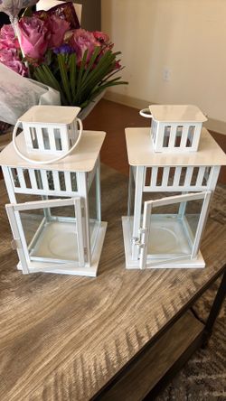IKEA Borrby lantern white for candles/ outdoor