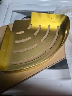 Gold Metal Corner Shower Shelf