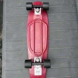 Penny Nickel Skateboard Burgundy Red with Black Wheels and Tags