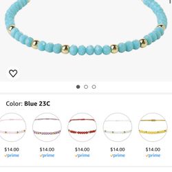 KELITCH Women Crystal Bracelets Boho Friendship Strand Bracelets Beach Bracelets Jewelry