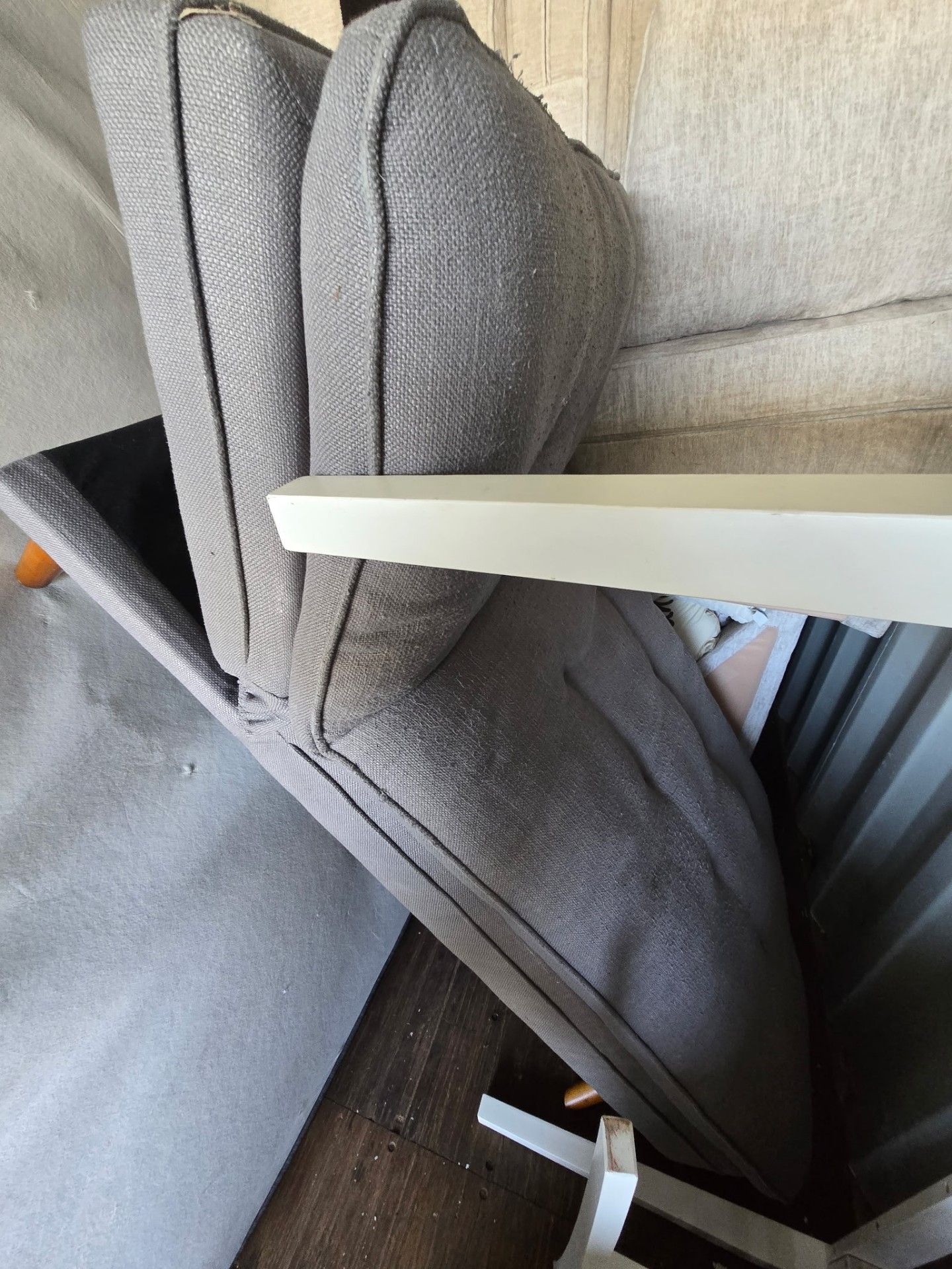 GREY FOLD DOWN RECLINER /DAYBED