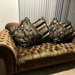 2 Gold Couches