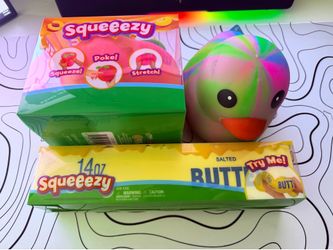 3 Squishies Bundle (Butter, Peach, Duck)