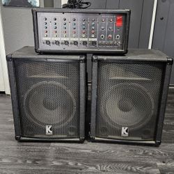 Fender SUNN LX-1506 Power mixer And 2 Kustom Speakers