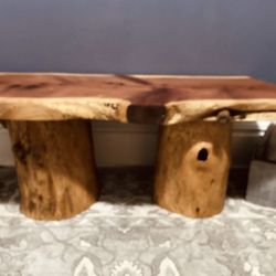 Live Edge Entry Way Cedar Bench