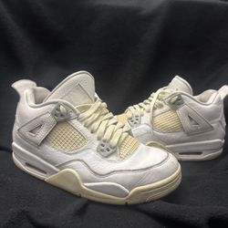 Air Jordan 4 GS White/Pure Money – Restoration Needed – Size 5.5y