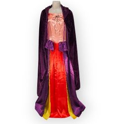 Hocus Pocus 2 Sarah Sanderson Cosplay Costume Dress Outfit Cloak Set Halloween 