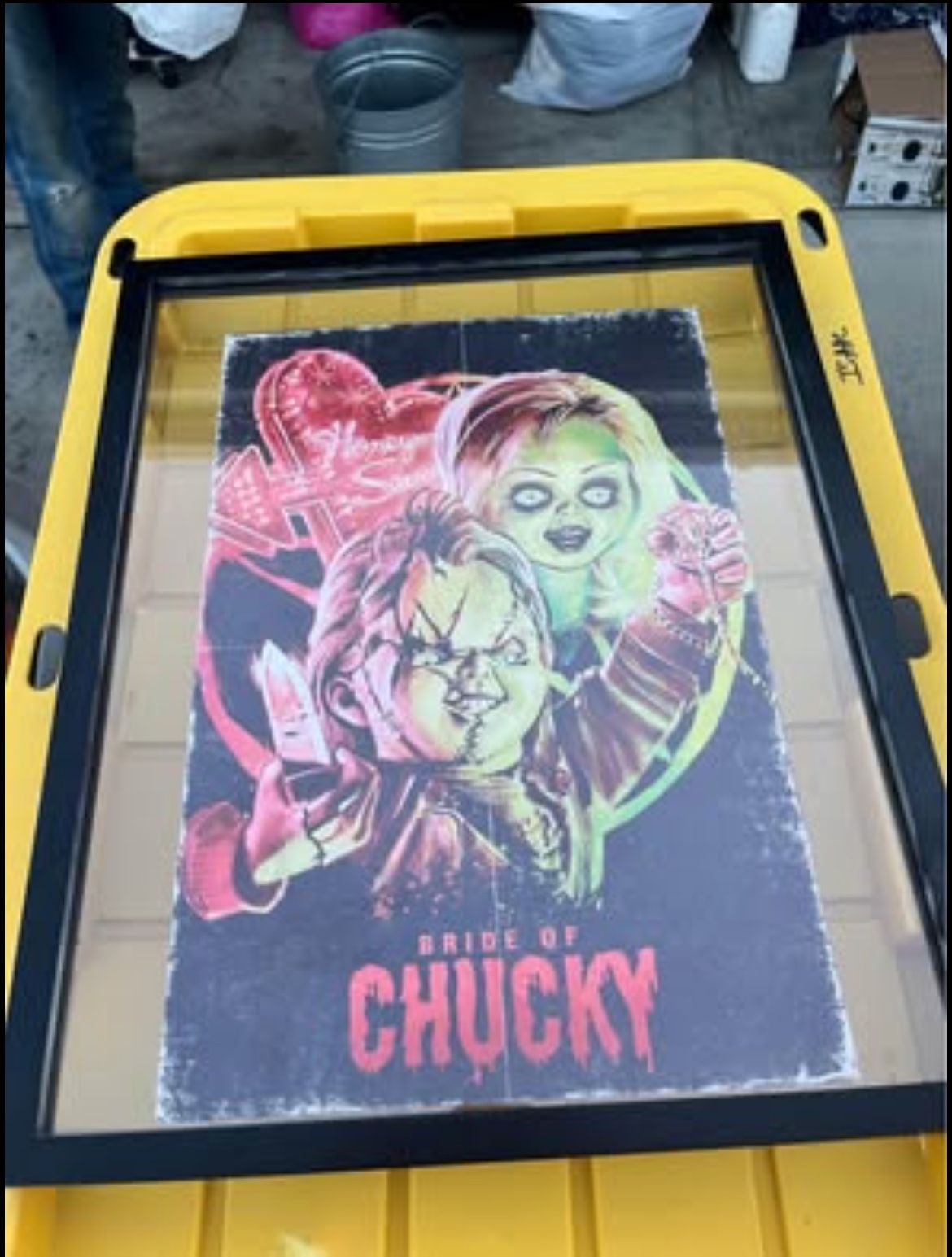 Bride of chucky poster and heavy duty frame