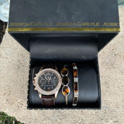 Jessica Carlyle Watch And Bracelet Set
