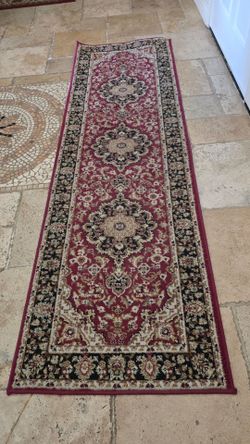 Well Woven 2x7 Runner – Burgundy Medallion Kashan Hallway Rug