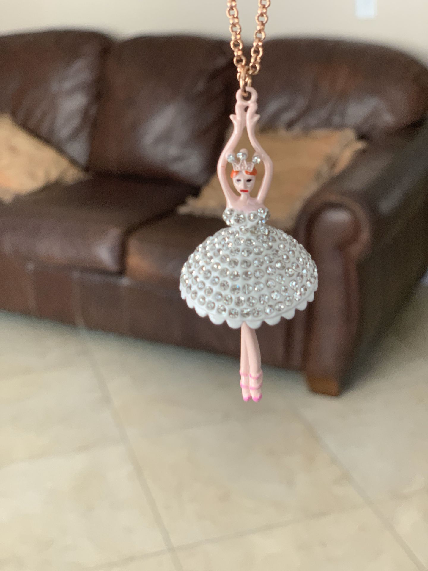 Betsey Johnson long ballerina necklace