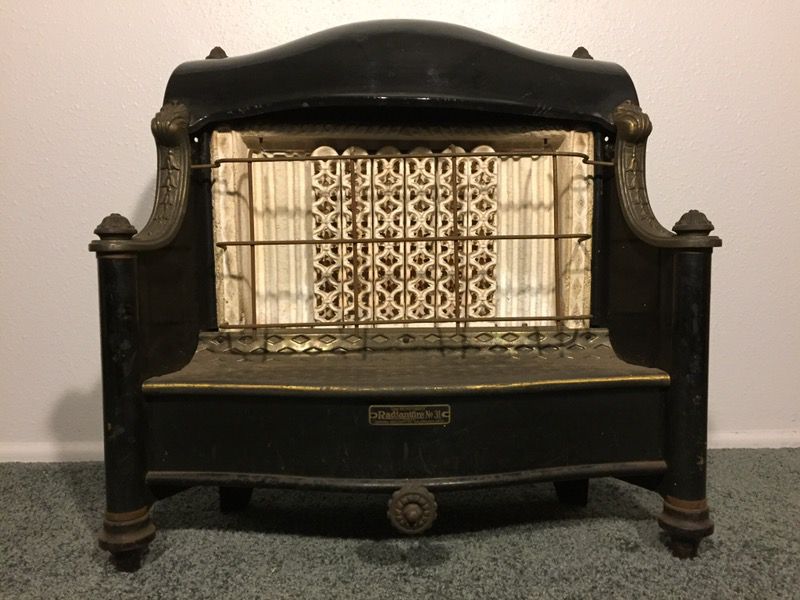 Antique Humphrey Radiantfire #31 gas fireplace heater porcelain cast iron insert