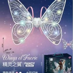Electric Butterfly Wings for Girls Moving Fairy Wings with Light and Music Fairy Wings Light Up Butterfly Wings