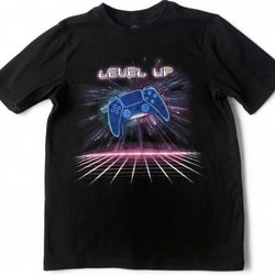 Level up retro video game graphic tee 