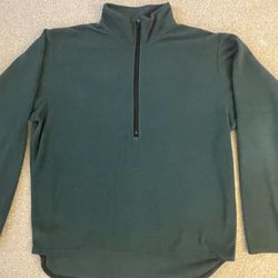 Vintage Jagged Edge Mountain Gear Forest Green Half-Zip Fleece Pullover - Size L