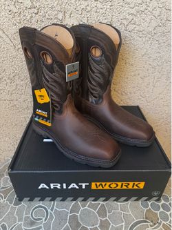 WORK BOOTS ARIAT STEEL TOE ELECTRIC HAZARD SIZE’S 9-9.5-10-10.5-11  MENS WIDE SIZE’S AVAILABLE