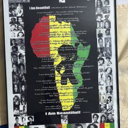 African American Famous Black Pioneers Frame Art Poster 