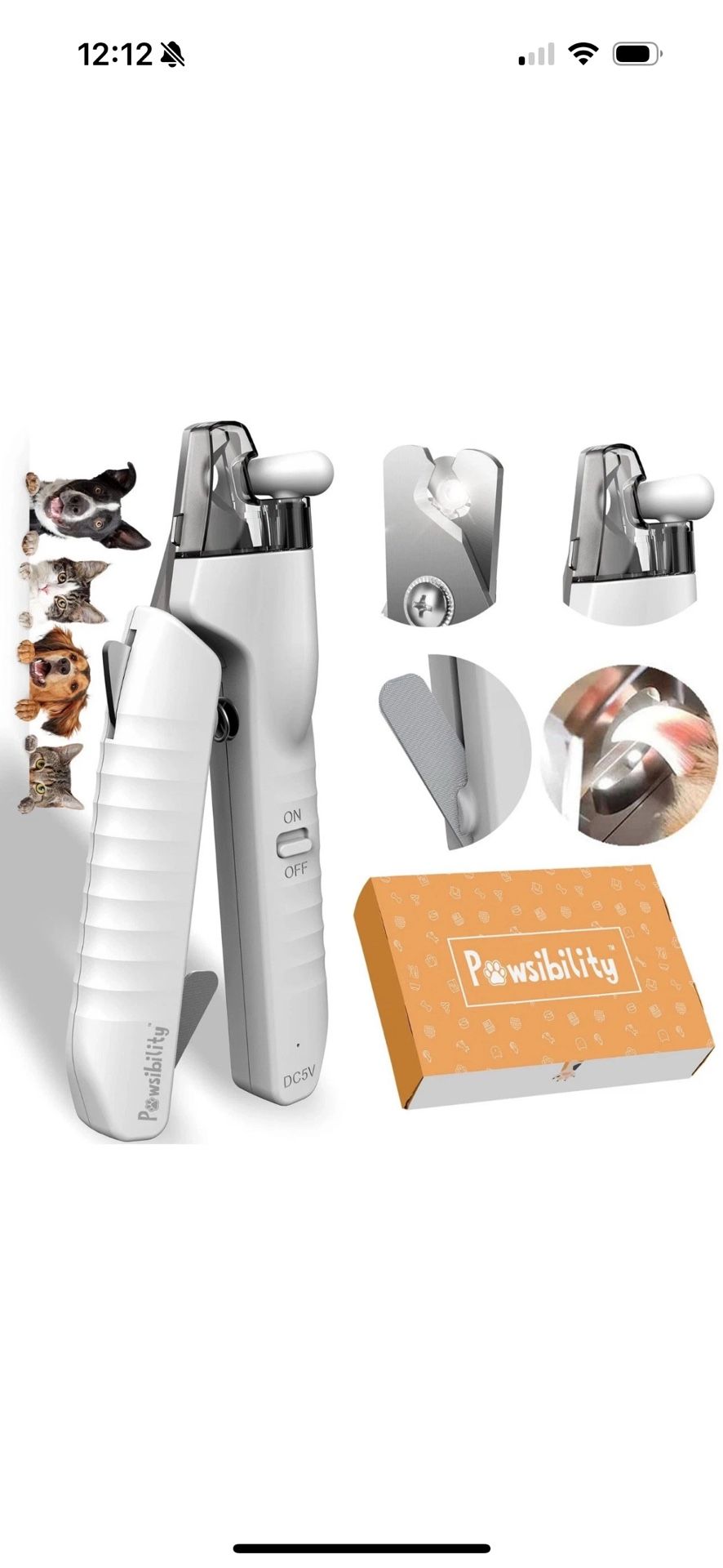 - Reinvented Pet Nail Clippers for Your Pal - USB Rechargeable LED Light for ...