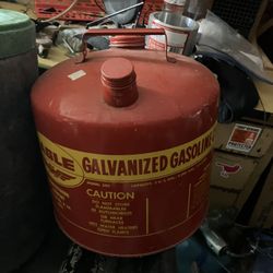 vintage Eagle Model 505 galvanized gasoline can.