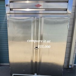 Utility 60-wide Stainless Freezer, Like New, Get Free Local Delivery 1st Year Warranty. 