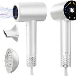 CONFU Hair Dryer, 110000 RPM Fast Drying Blow Dryer with Magnetic Diffuser and Concentrator, Professional Lightweight Ionic Hair Dryer for Women and M