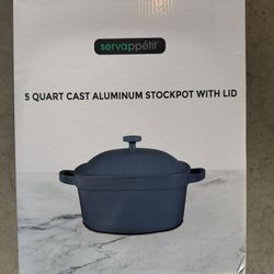 5 Quart Cast Aluminum Stock Pot With Lid