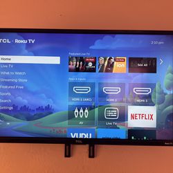 TCL ROKU TV 32” comes with TV mount