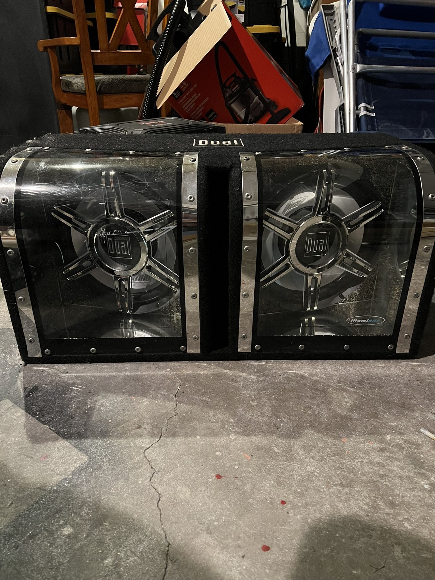 Dual 12-inch subwoofers, Amp Included 