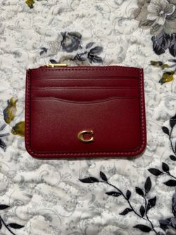 Coach card wallet with zipper