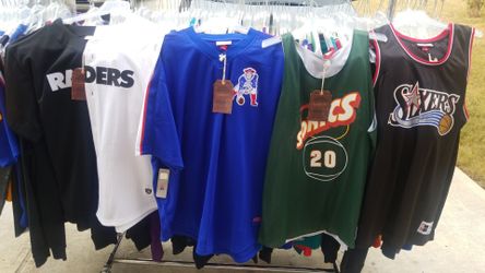 NBA. NFL. Jerseys &LEATHERS VESTS BRAND NEW PLACES ASK ME TEAMS NAMES SIZES I will Let you know Right away