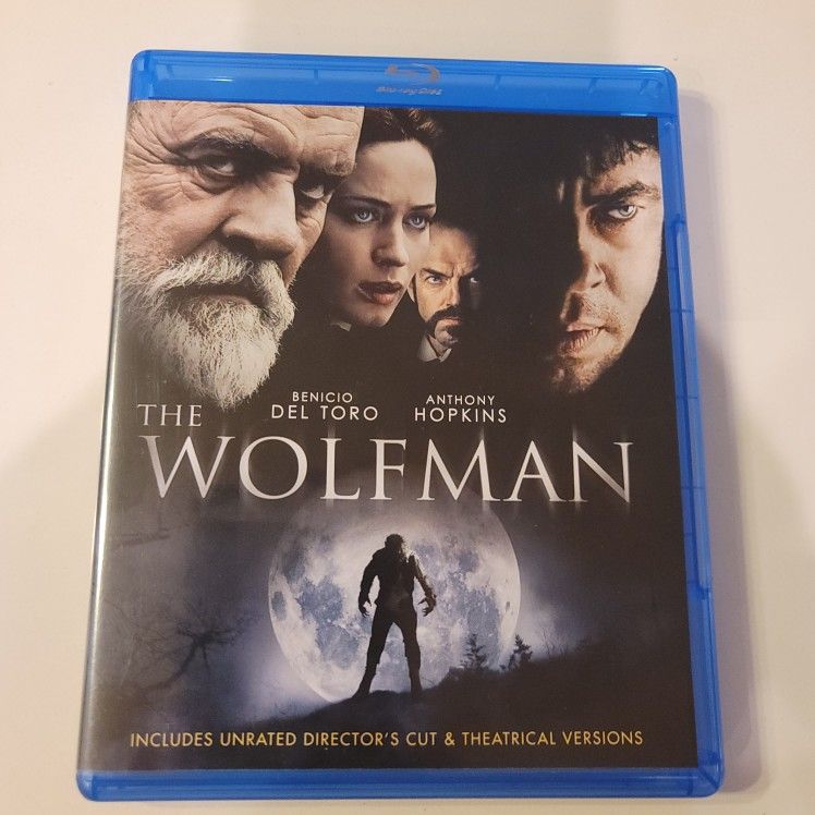 $5 BLU RAY MOVIE. THE WOLFMAN.  BLU RAY  ONLY. NO DIGITAL. $5 OR TRADE FOR A MOVIE TITLE I DO NOT ALREADY OWN.