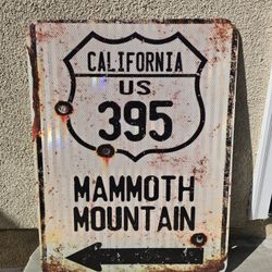 Mammoth Mountain US 395 Sign 24"x18" Made In USA