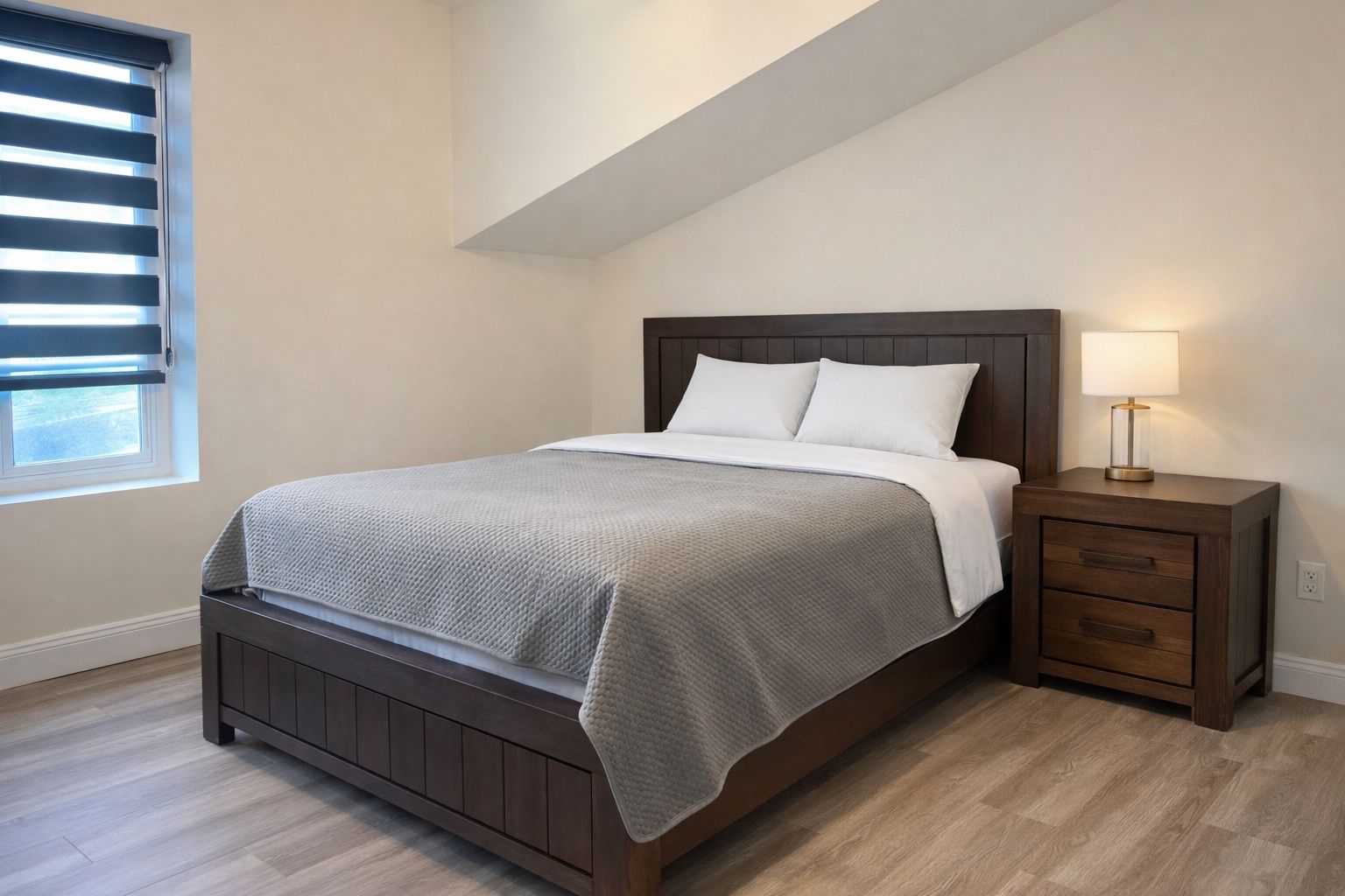 full sized bed with night stand almost new