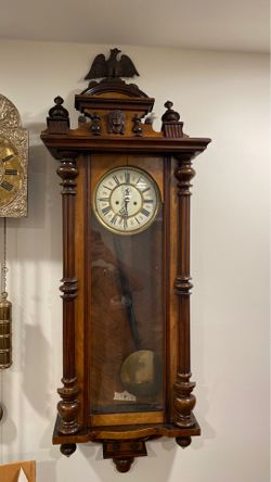 Handmade wood antique clock
