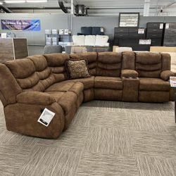 New 🌳$10 Down Payment Finance ▪️▪️Partymate 2-Piece Reclining Sectional