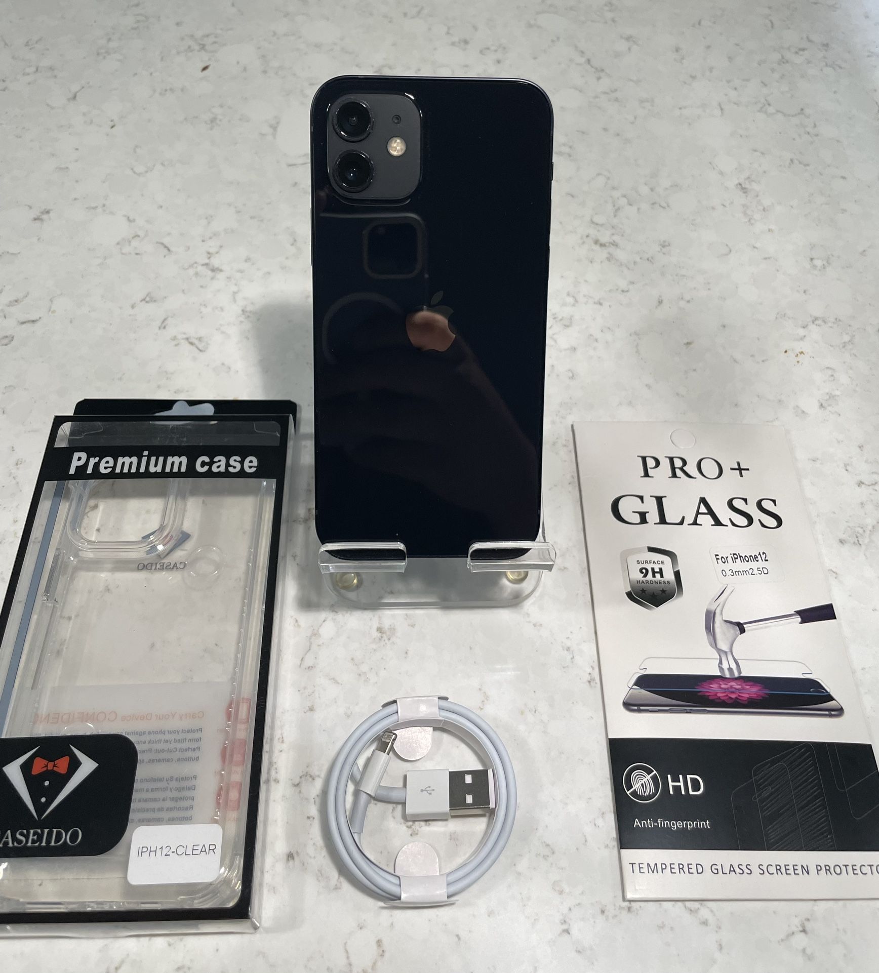 Black iPhone 12 128gb  Unlocked 300obo