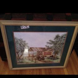 Coca-Cola Vintage/Custom Framed Wood 