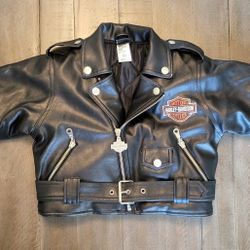 Harley Davidson Leather Jacket Toddler Size 24 Months