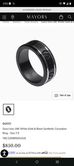 Gucci Icon Ring Size 24 (10 3/4)