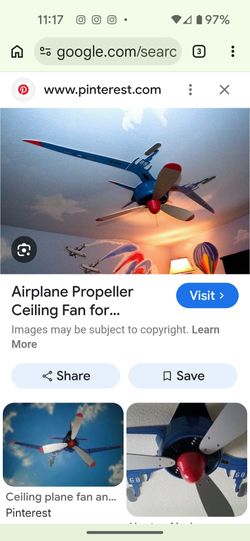 Airplane ceiling fan