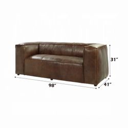 Analise Leather Chesterfield sofa