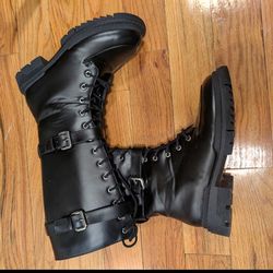 Combat Knee-high Boots