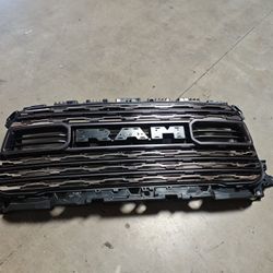 Grille Assembly Compatible with Ram 2(contact info removed)-2024, 3500, 4500, 5500 Crew Cab Pickup Textured Black Shell and Insert CAPA CH1200441C
