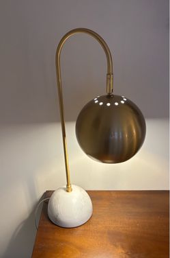 Arc Table Lamp with Marble Base